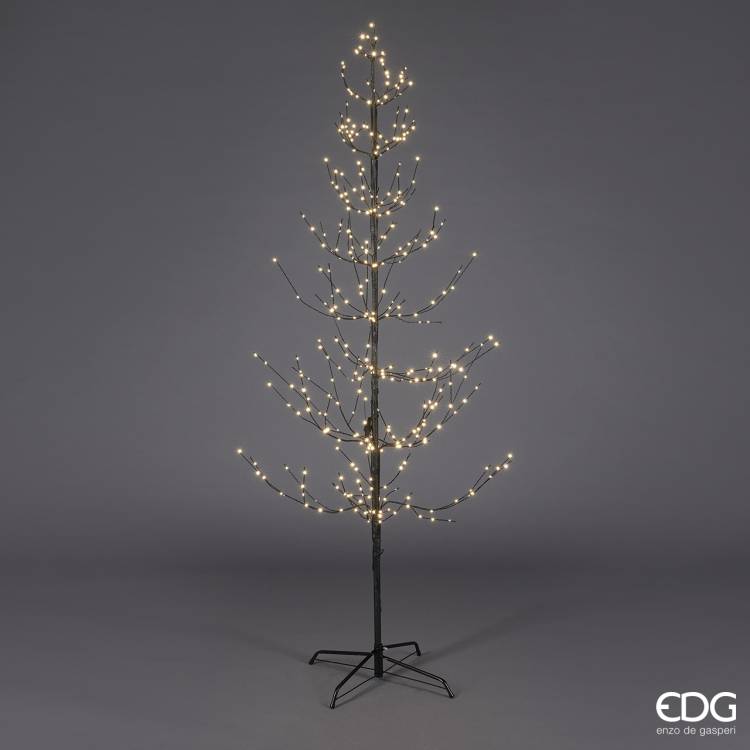 Дерево 424 LED счерное с огнями, 210 см