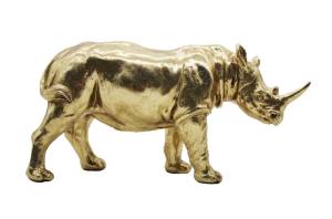 Скульптура Носорог золото 11 см - заказ и доставка цветов Киев