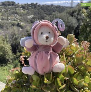 Іграшка Ведмедик в костюмі Метелика рожевий, 15 см - заказ и доставка цветов Киев