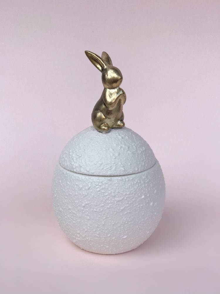 Шкатулка у вигляді яйця з кроликом, 5 см
