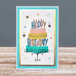 Листівка Happy Birthday Торт - заказ и доставка цветов Киев