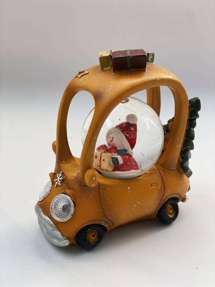 Ялинковий шар Новорічний герой в машині в асортименті, 12 см