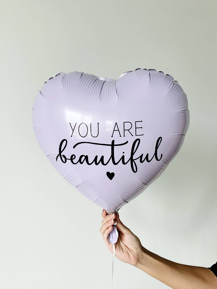 Куля фольгована серце YOU ARE BEAUTIFUL
