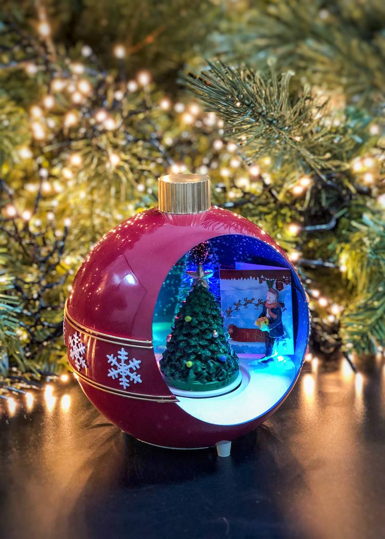 Новорічний декор Ялинкова куля анімована в асортименті
