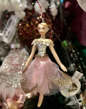 Новорічна Балерина на кліпсі, тканина, блискітк... - заказ и доставка цветов Киев