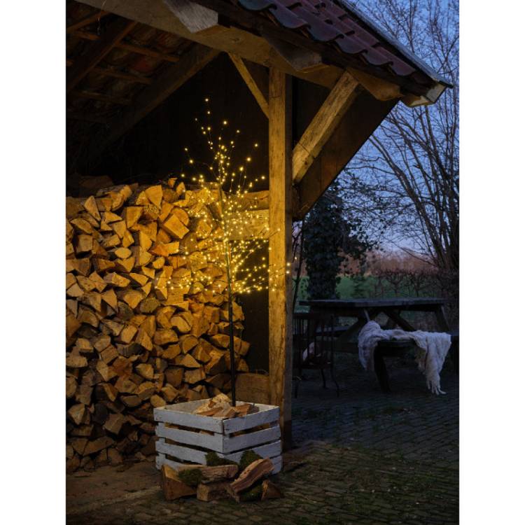 LED дерево коричневе вуличне тепле світло 180 см