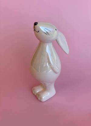 Кролик серый/белый, (W/H/D) 10x17x6cm - заказ и доставка цветов Киев