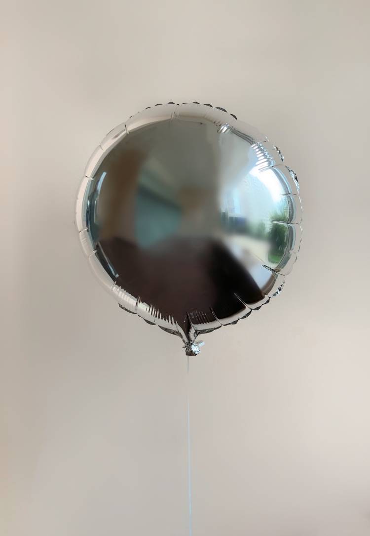 Шар воздушный фольгированый Круглый серебро