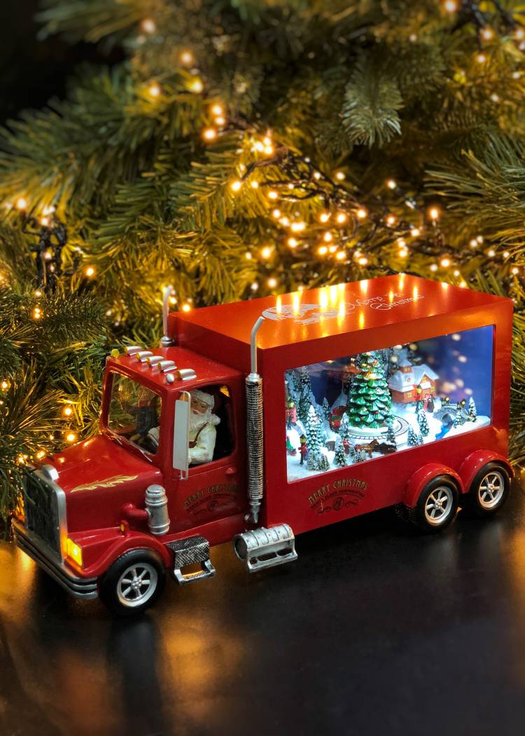 Новорічний декор "Вантажівка" LED 32,5x14,5x16,5 см