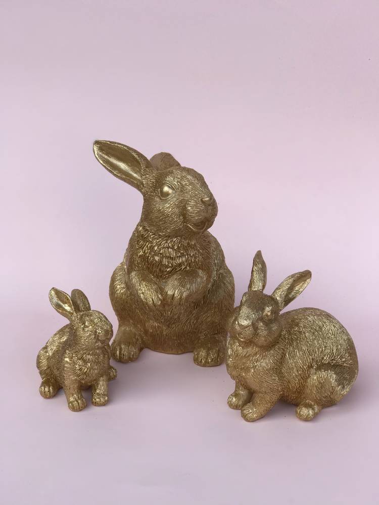 Кролик в асортименті золотий, 7.5 см