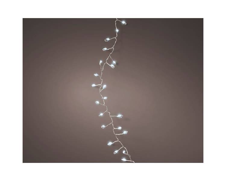 Новогодняя LED гирлянда серебряный провод холодный белый 100 см