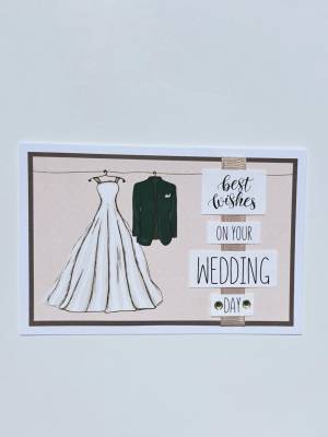Листівка Best wishes on your Wedding Day - заказ и доставка цветов Киев