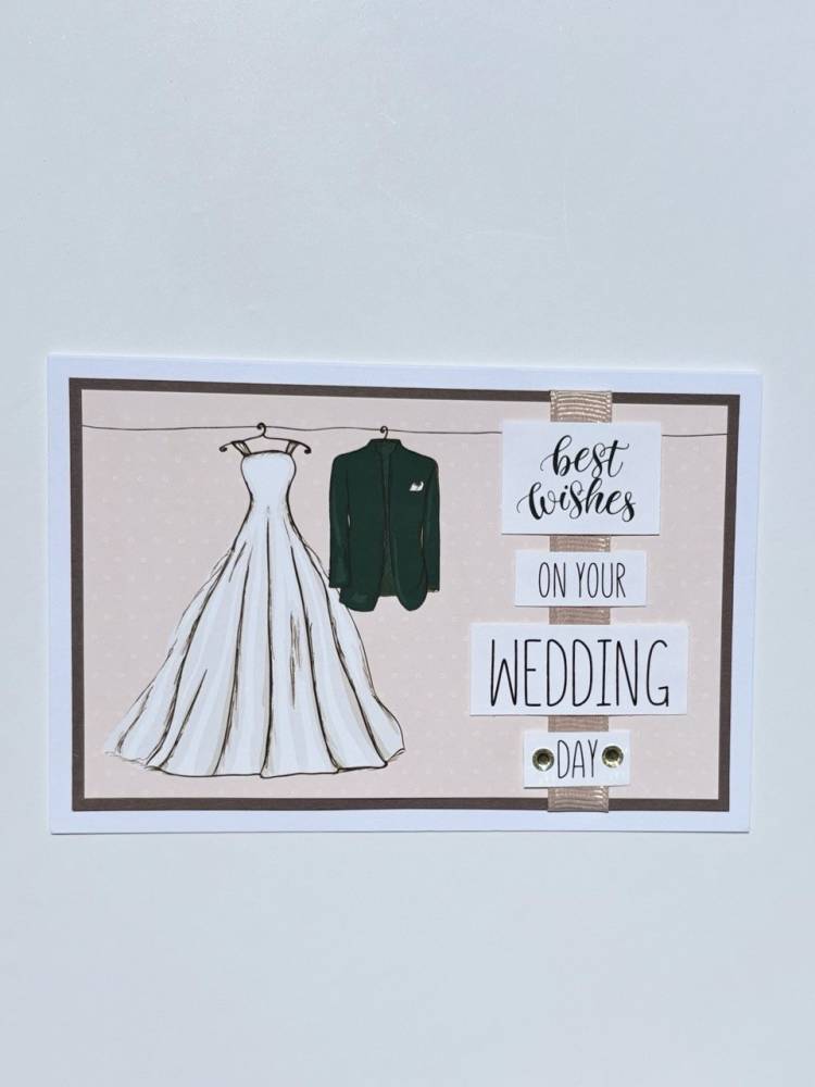 Открытка Best wishes on your Wedding Day