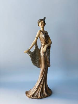Новогодняя статуэтка Гэтсби Леди стоит, хром/ша... - заказ и доставка цветов Киев