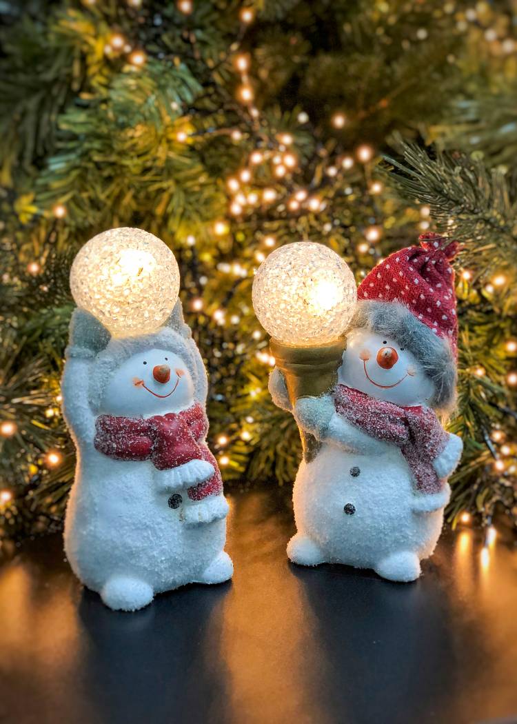 Новогодний декор Снеговик со снежкой в ассортименте