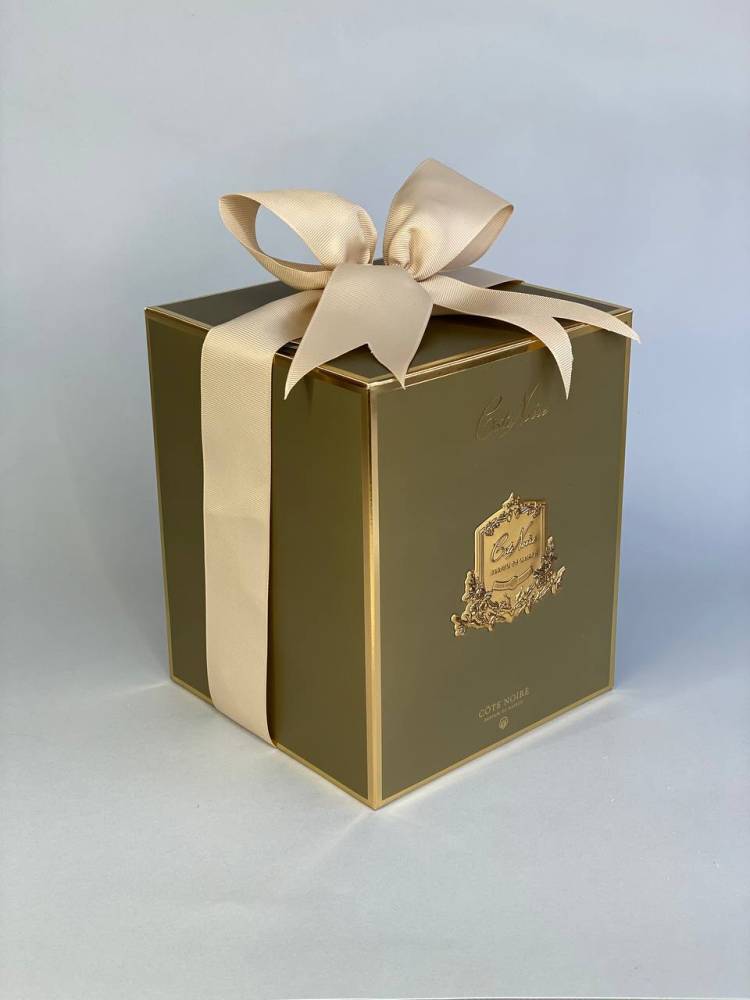 Арома свічка Cream із шарфом GOLD, 450 г