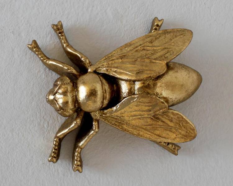 Декор настінний Бджола золото, 7,5 см