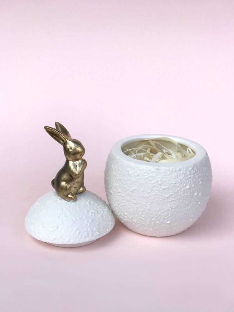 Скринька у вигляді яйця з кроликом, 5 см