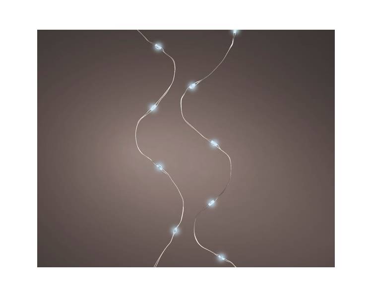 Новогодняя гирлянда микро LED холодный белый свет, 95 см