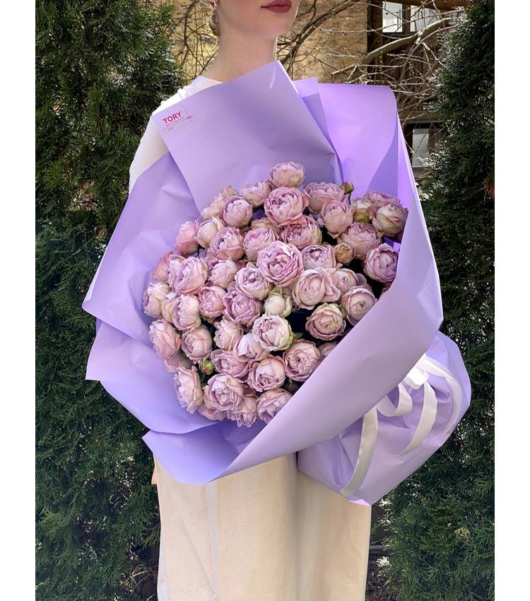 Bouquet 21 spray roses purple