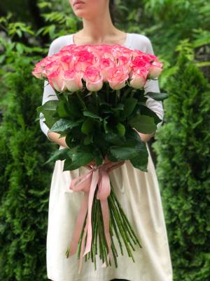 Букет 35 роз Джумилия Премиум, 80 см - заказ и доставка цветов Киев
