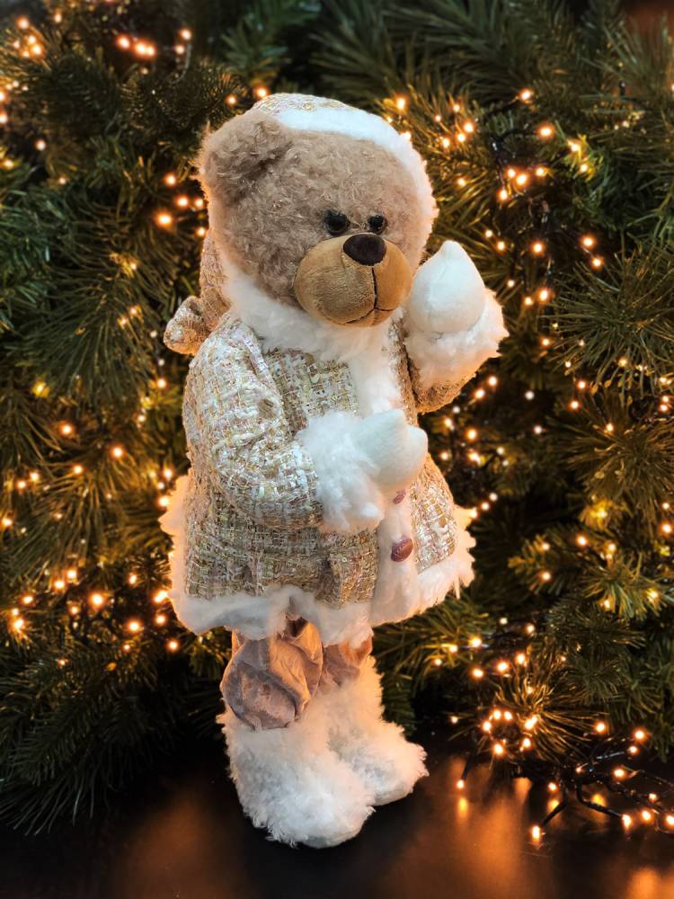 Декор Ведмедик у сукні кремовий