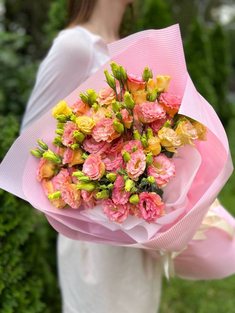 Bouquet of 9 Pink Lisianthus